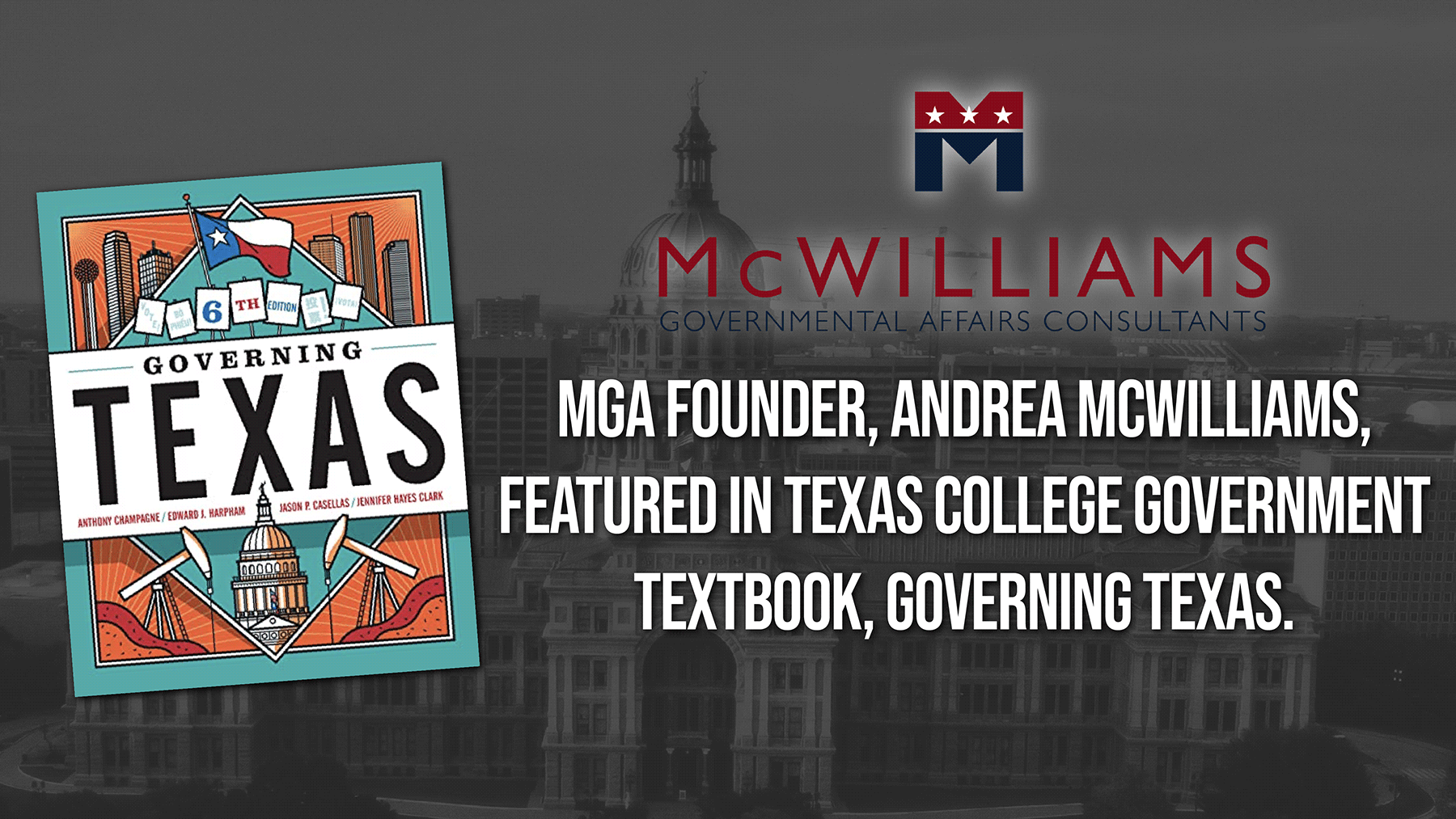 MGA Founder Featured in Texas College Government Textbook